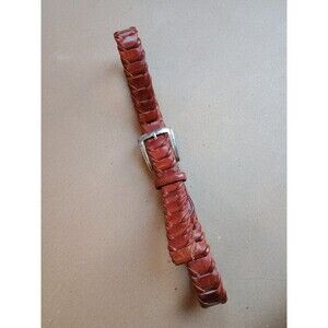 Billy Belts California Western Belt Size 30 Braided Brown Leather Unique